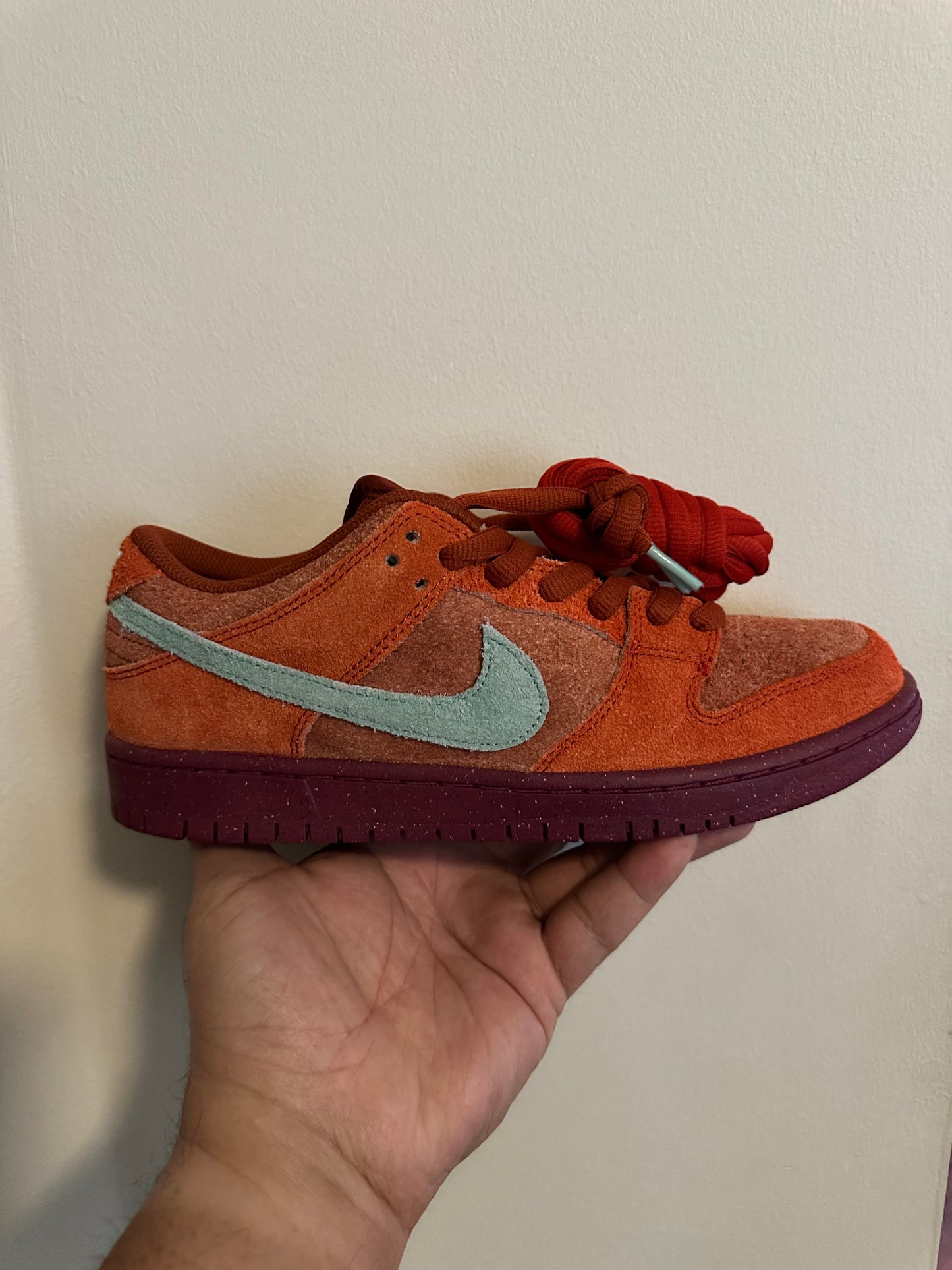 Nike SB Dunk Low Mystic Red Sz 8M, 8.5M x2, and 9M